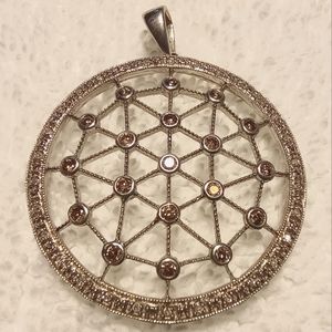 Sterling & diamond JWBR pendant